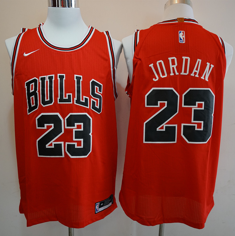 Men Chicago Bulls #23 Michael Jordan Red Game Nike NBA Jerseys